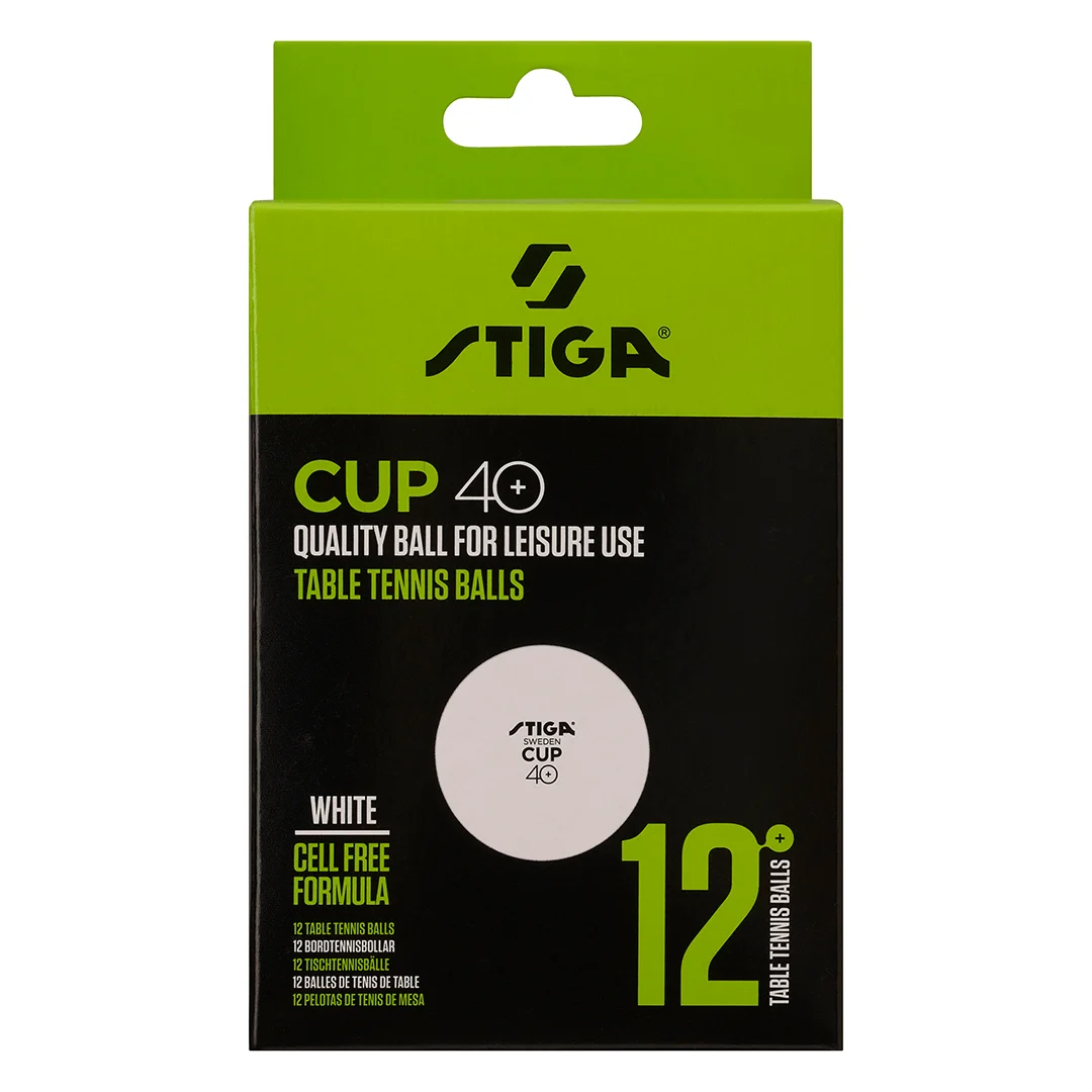 Stiga Table Tennis Ball Cup. white. 12-pack