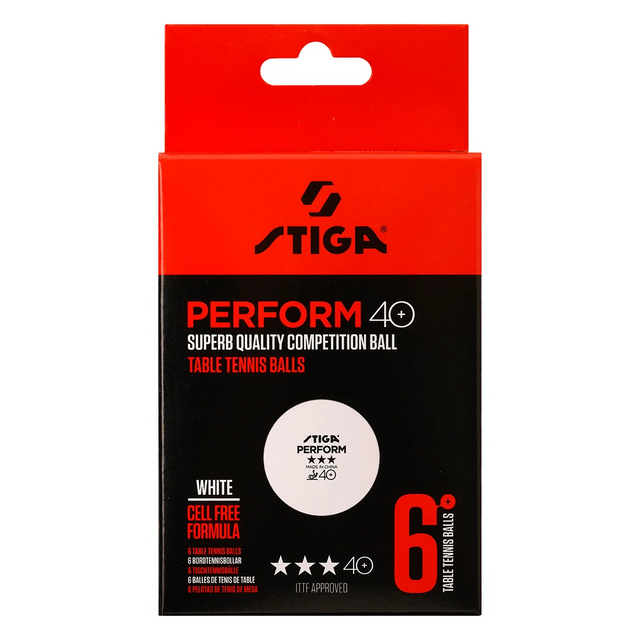 Stiga Table Tennis Ball Perform 3-star. White. 6-pack